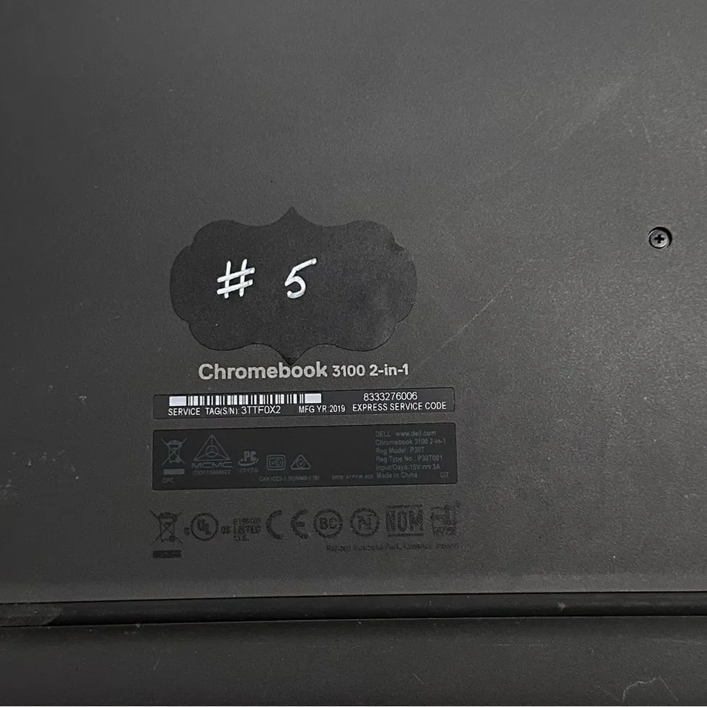 DELL 2 in 1 Chromebook 3100 Laptop in Gray Gunmetal Color (refurbished/used)